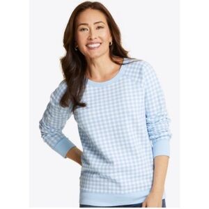 Draper James Natalie Gingham Sweatshirt